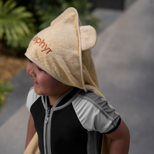 Load image into Gallery viewer, Bamboo Hooded Baby Towel with Ears (Personalisable)