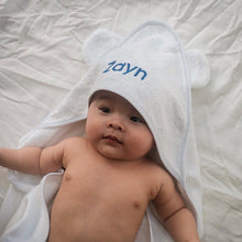 Load image into Gallery viewer, Bamboo Hooded Baby Towel with Ears (Personalisable)